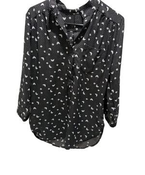 CALS butterfly Blouse Size Medium Sheer Black Y2K Soft Goth Fairycore Whimsigoth